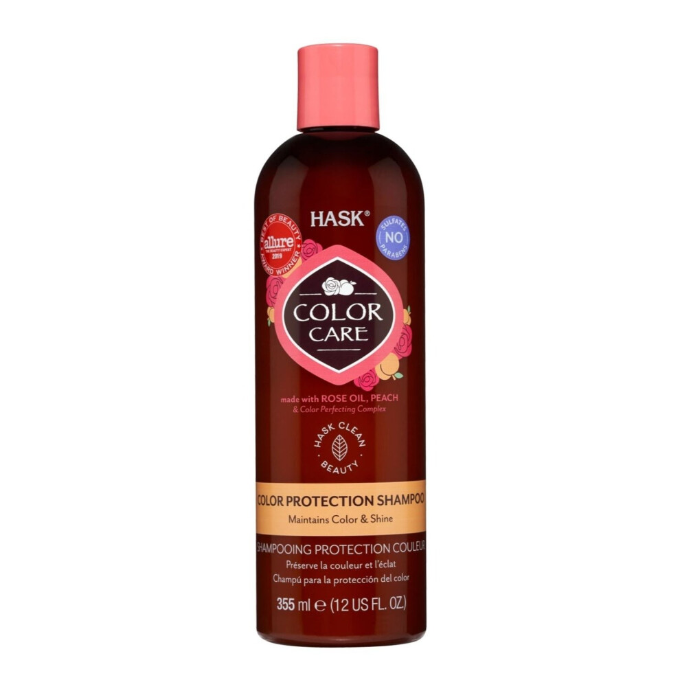 Hask Color Protection Shampoo 355ml |Prevents Fading |Moisturizing |Protects Colored Hair |Adds Shine & Softness |Sulfate-Free