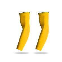 (M, Yellow) Uv Protection Sports Arm Sleeve For Adult