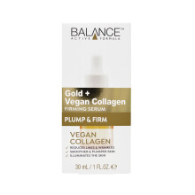 Gold + Vegan Collagen Firming Serum - Luxurious Glow with Gold, Youthful Skin Tightening, Lightweight & Non-Greasy, Proven Results - 30ml