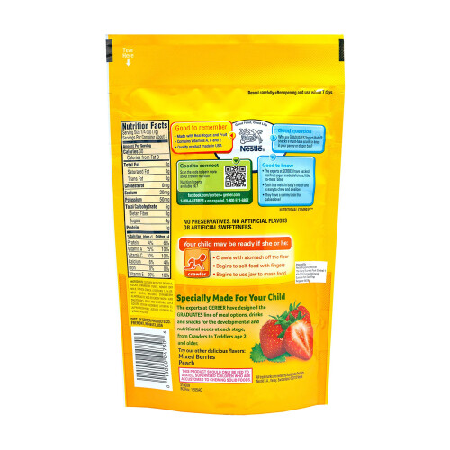 Gerber Gerber, Graduates, Yogurt Melts, Strawberry, 1 oz (28 g) 1