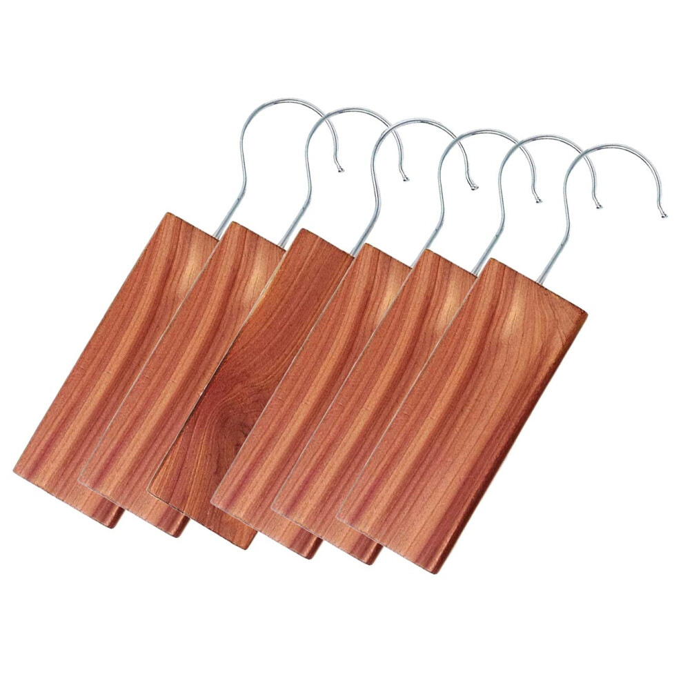 Cedarwood Moth Repellent, Cedar Blocks for Wardrobes & Clothes Storage, Pack of 6 Cedar Hanging Blocks, Moth Protection, Cedarwood Wardrobe Fresheners