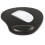 Leather Oval Mouse Pad with Wrist Rest (Black) 1