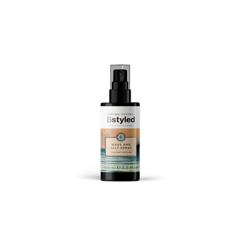 Jerome Russell Bstyled Wave & Salt Spray- Medium Hold Spray For Definition, Matte Finish & Soft Curly Hair - With Pomegranate, Turmeric & Bond Building Technology,
