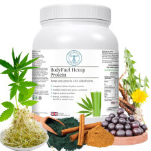 - BodyFuel Hemp Protein Powder Plus 14 Superfoods & Phytonutrients – Spirulina, Chlorella, Acai Berry, Alfalfa - Non-GMO Vegan Plant Protein Powder