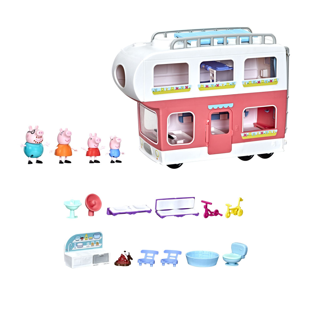 Adventures, Family Motorhome Preschool Toy, Vehicle to RV Playset, Plays Sounds and Music, Ages 3 and up, 5.313 x 18.25 x 15 inches