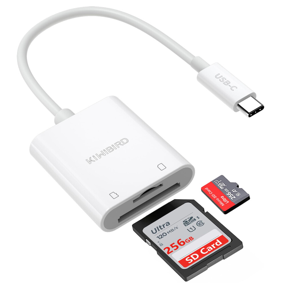 USB C SD Card Reader, Micro SD to Type C OTG Adapter for SDHC SDXC TF UHS-I Cards Compatible with iPhone 15 Plus Pro Max MacBook Air Pro M1 M2 iPad