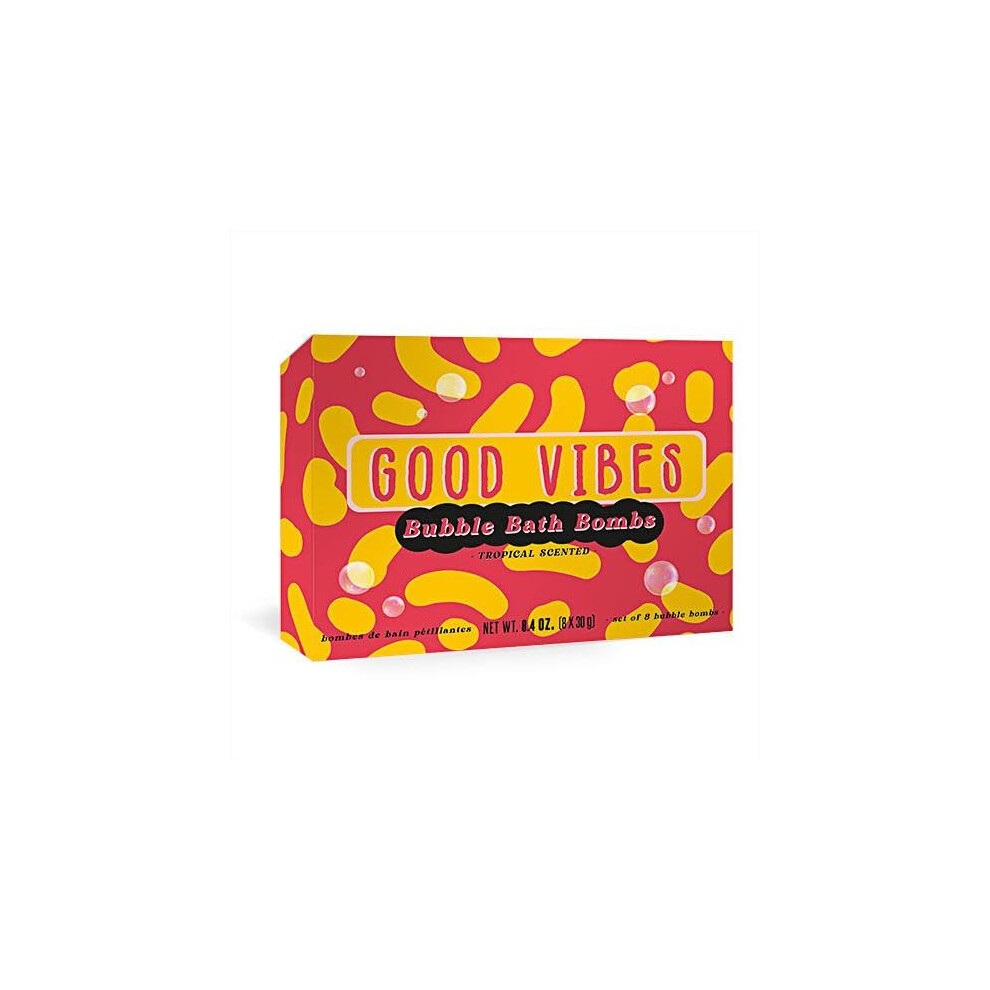 Gift Republic - (8 Pack) Good Vibes Tropical Bubble Bath Bombs/Tropical Scented Bubble Bath Bomb