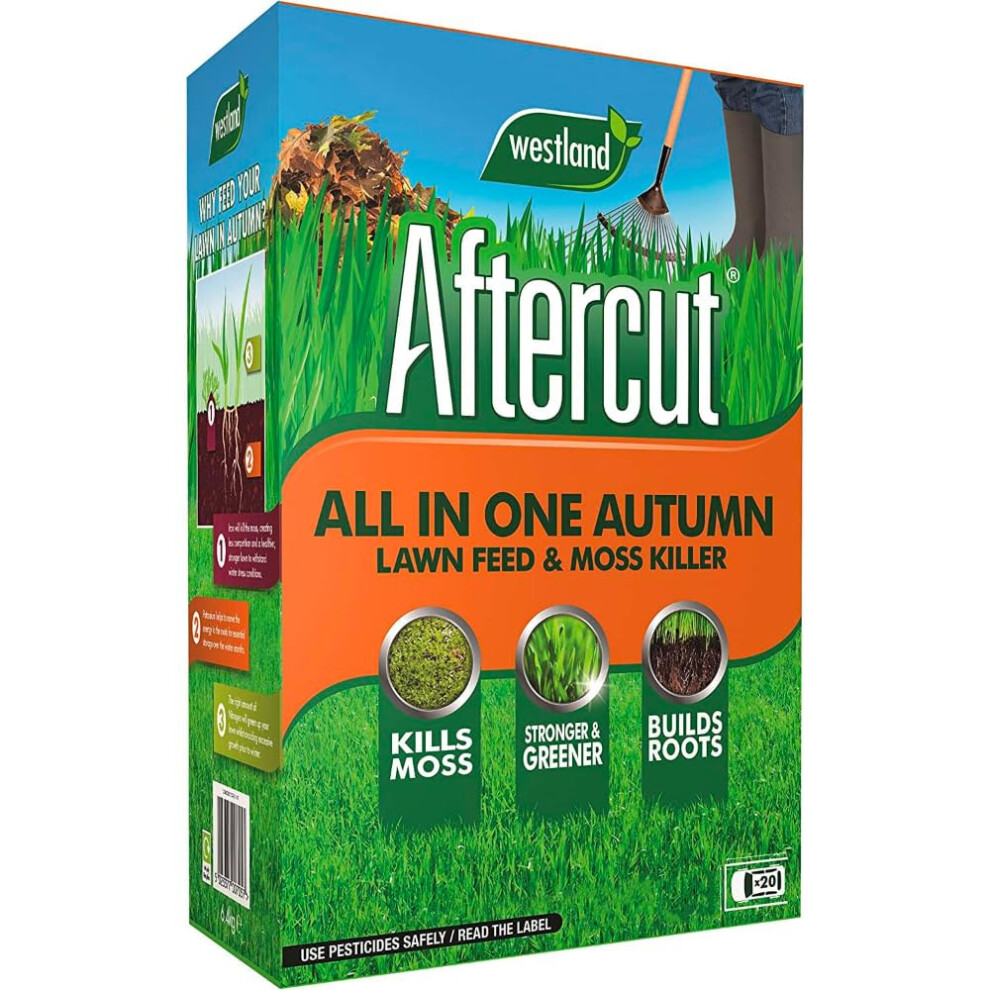 Aftercut All In One Autumn Lawn Feed and Moss Killer 160m2 (20400592)