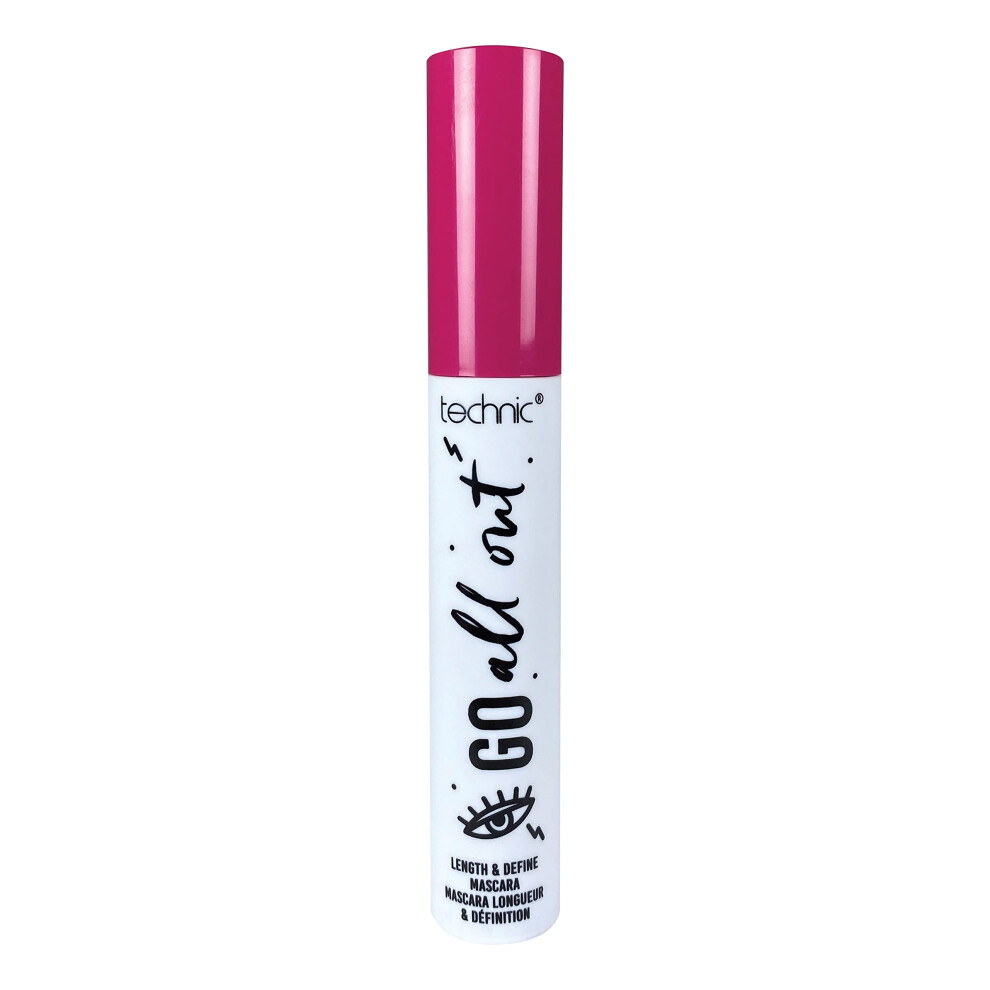 Go All Out Length & Define Mascara - Lengthening Mascara With a Flexible, Tapered Wand For Maximum Emphasis & Definition. Vegan Formula In Deep Black