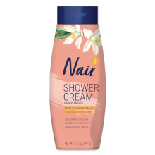 Shower Cream Hair Remover with Moroccan Argan Oil and Orange Blossom, Body Hair Removal Cream for Women, 12 oz