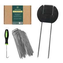 Garden Pegs Buffer Bundle 50Pack – Heavy Duty Garden Pegs for Weed Control Membrane Pegs, Weed Barrier Fabric, Netting & Landscaping – 15cm Metal
