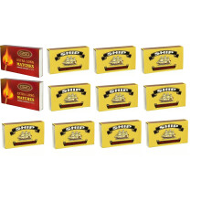 GSD Extra Long Macthes 2pk | Ship Safety Small Matches Box for Cooking, Candels, BBQ and Camping 10Pk