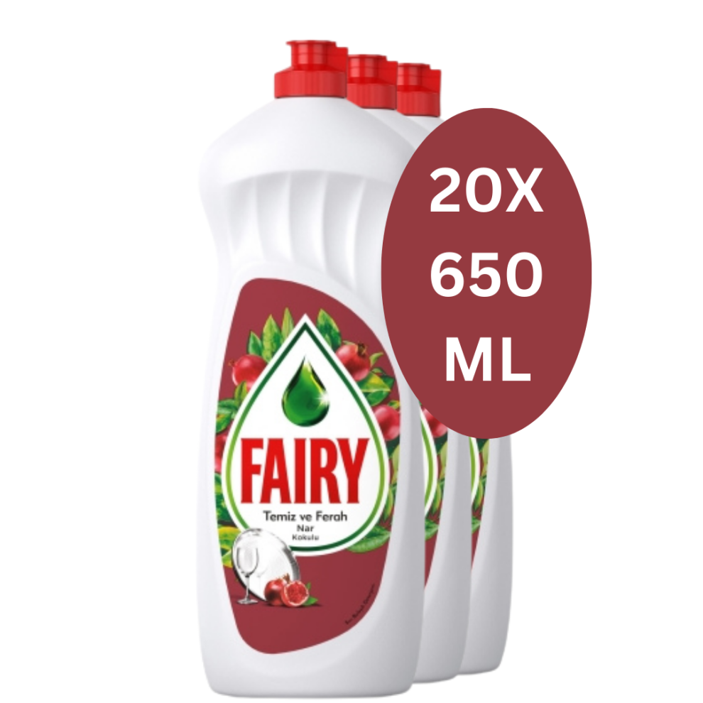 Fairy Washing Up Liquid Pomegranate Scent 20x 650ml Bulk Festive Fairy Liquid