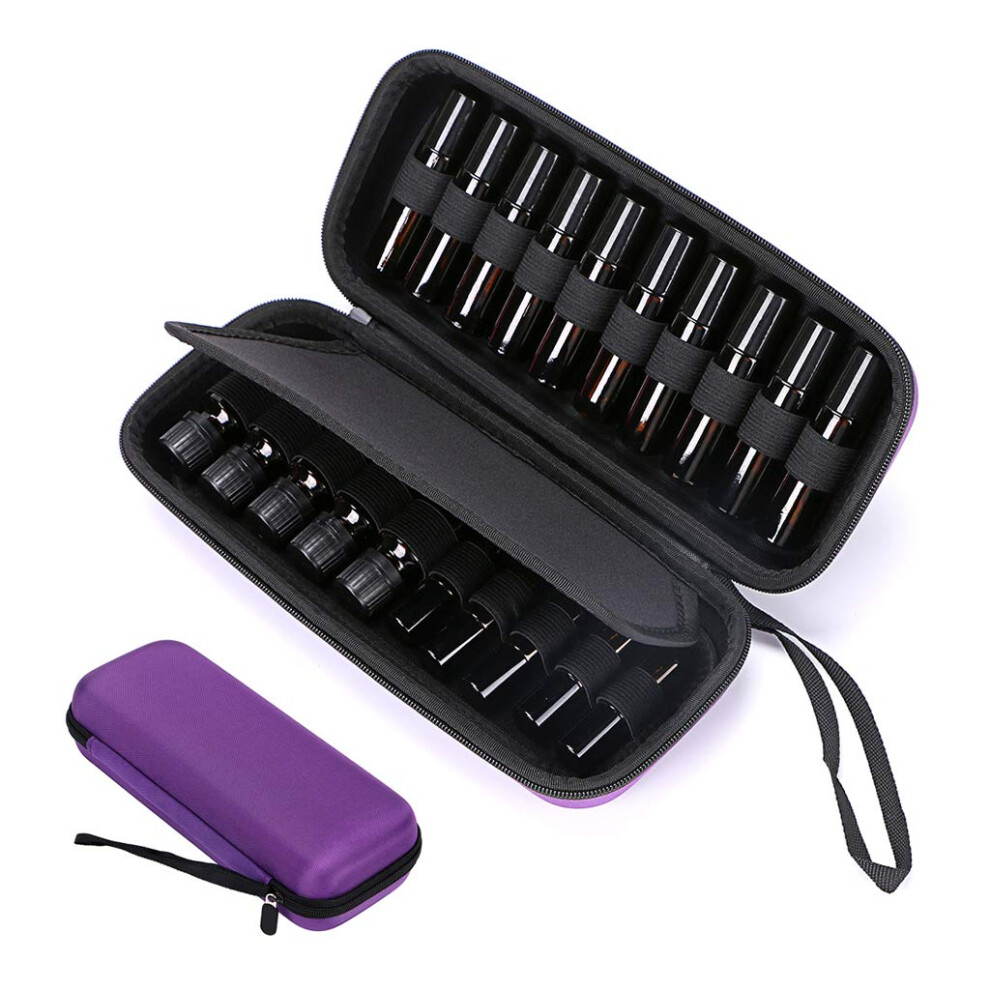 20 Bottles EVA Essential Oil Case, Can Hold 10ml, 10ml Rollers & 5ml - Durable Waterproof Hard Shell Essential Oils Carrying Case Nail Polish Storage