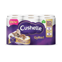 Quilted 50% Longer Lasting Toilet Tissue 12 Equals 18 Regular Rolls