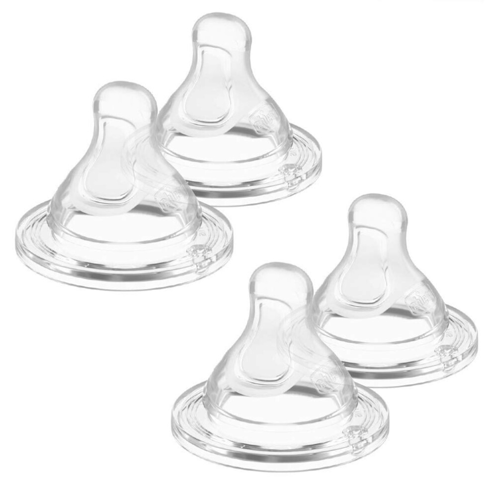 "Mama-Effect" Silicone Teat Pack of 4 // 4m+ Size 3 Fast Flow Made in Italy