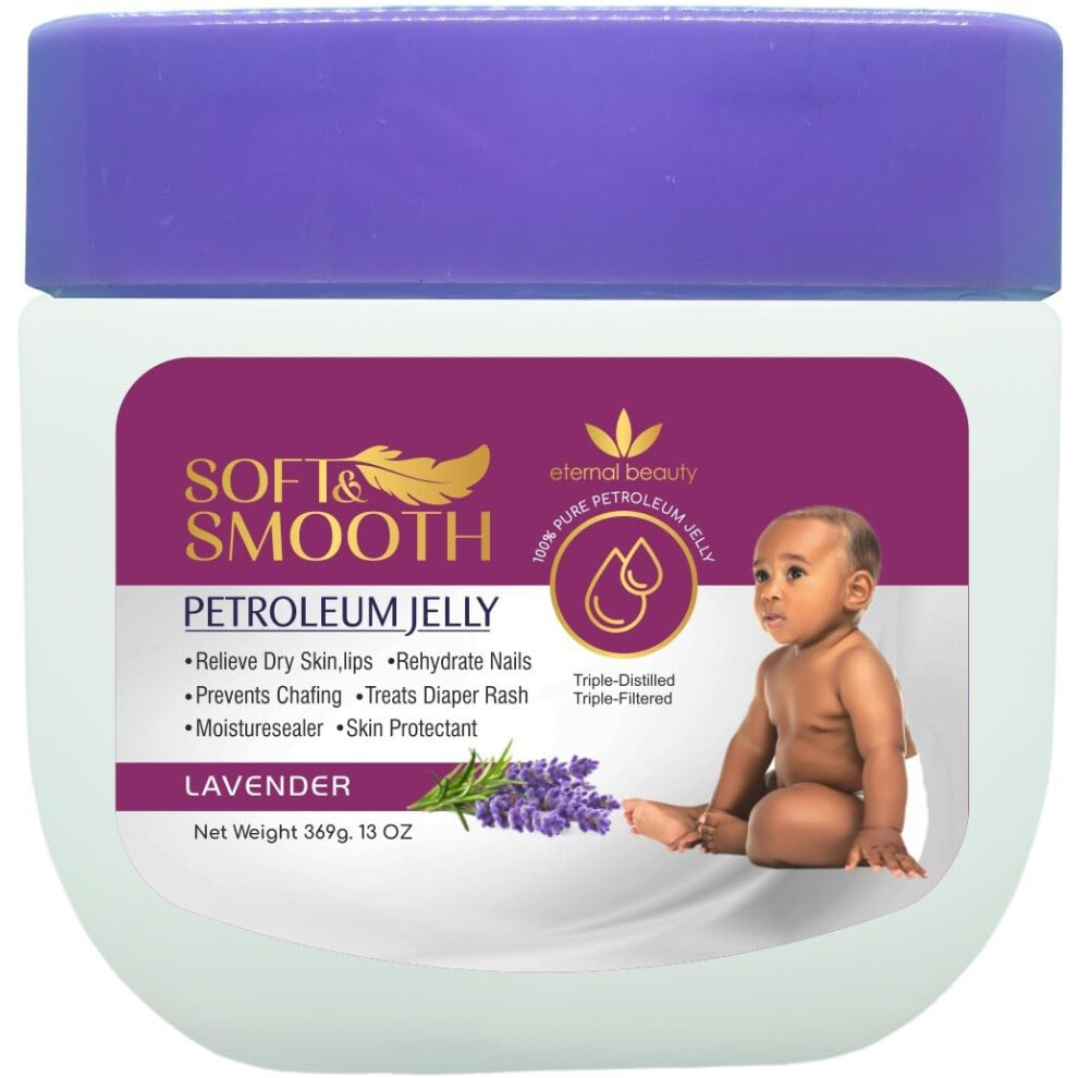 Control Wig Soft & Smooth, Petroleum Jelly With Lavender Scent For Baby 13Oz, 369Gm By Eternal Beauty