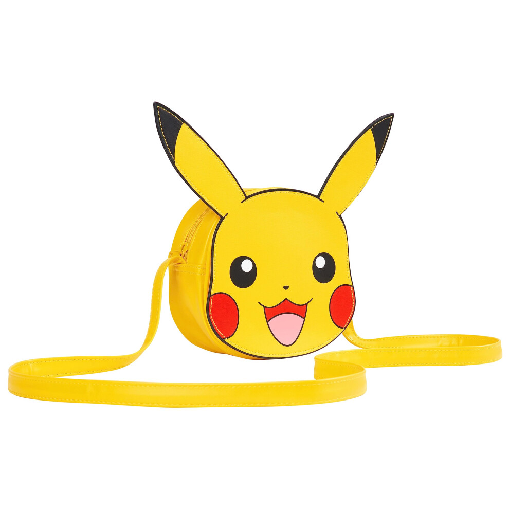 Pokemon Crossbody Bag for Girls 3D Pikachu Girls Handbag with Shoulder Strap Zip Closure Travel Holiday Accessories Official Merchandise Pokemon Gifts
