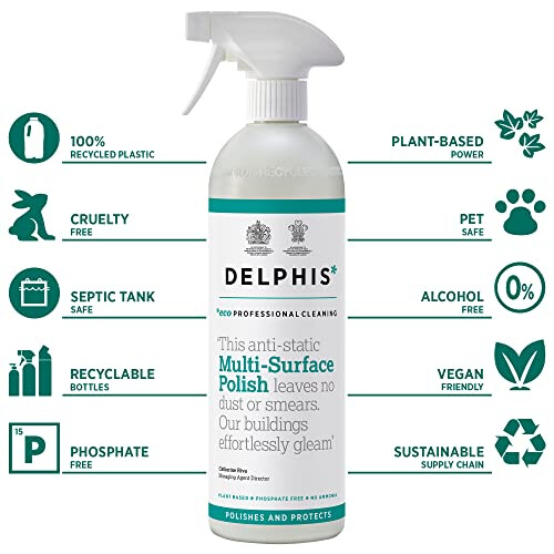 Delphis Eco Multi Surface Polish 700ml | Eco Friendly | Anti Static Polish | Natural Multi-Surface Cleaner 2