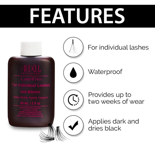 Ardell LashTite Individual EyeLash Adhesive Dark 2 oz 2