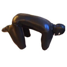 (M, Black) Men Erotic Sexy Faux Leather Jumpsuit Wetlook Erotic Pvc Latex Lingerie Catsuit Men Gay Cosplay Bodysuit Fetish Prisoner Costume