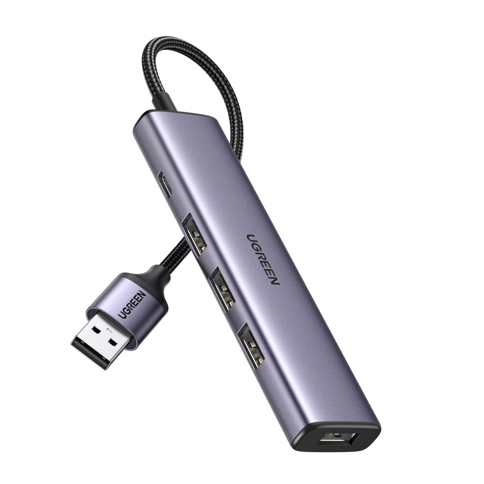 Ugreen Grau Hub Usb-C Cm473, 4 X Usb-A 3.0, 0.15M, - Bild 3