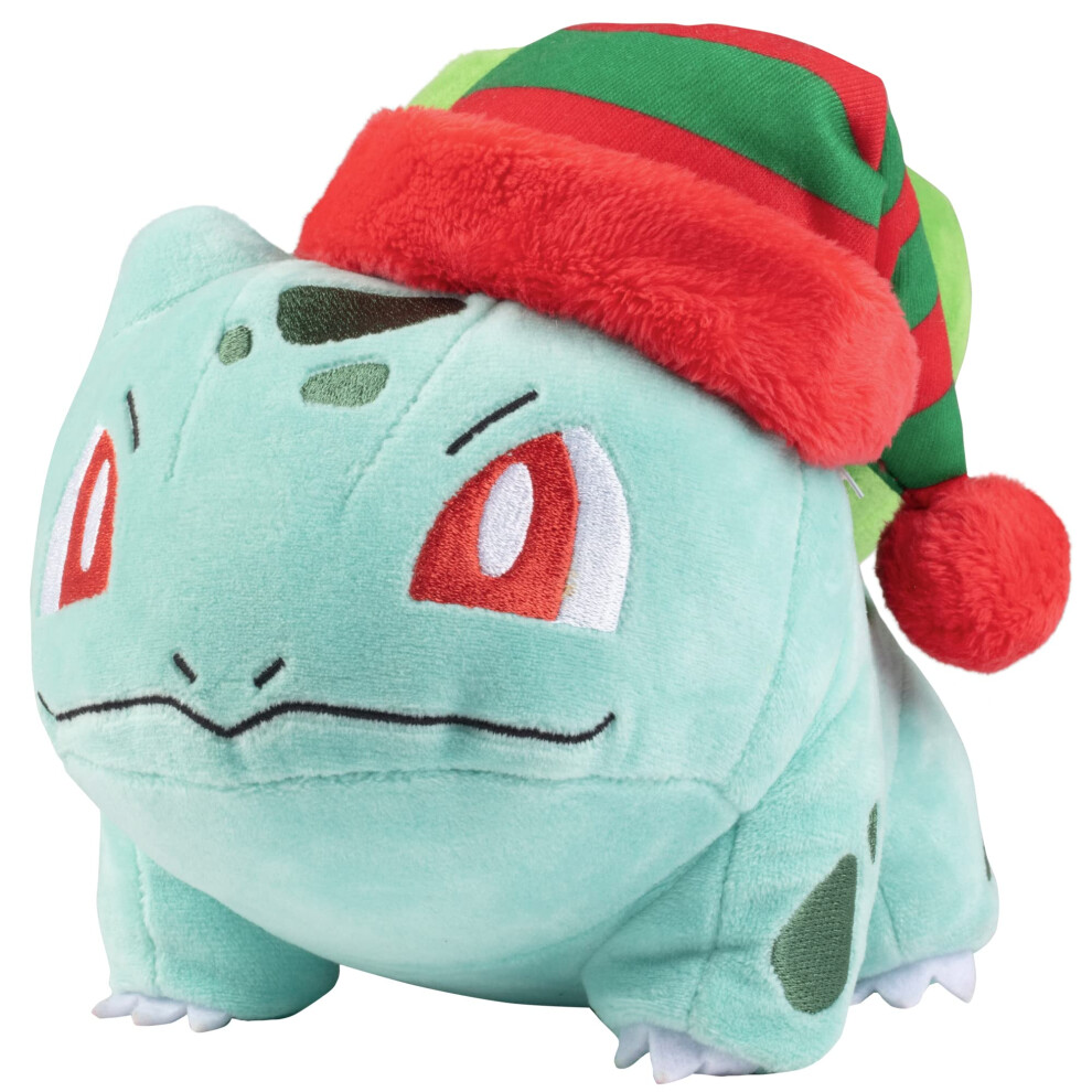 Bulbasaur Plush with Striped Hat - 8-Inch Bulbasaur Plush with Unique Accessory