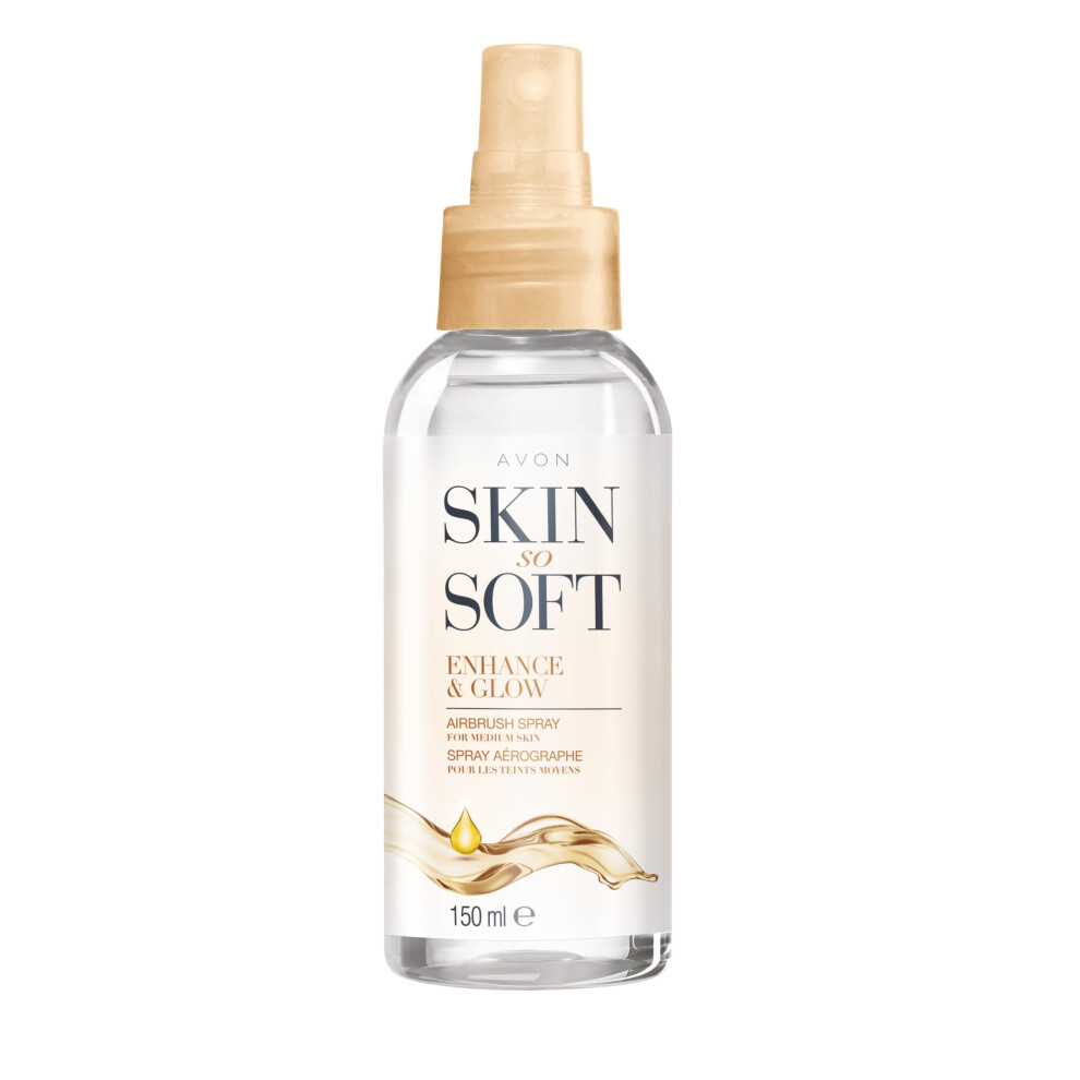 Skin So Soft Enhance & Glow Airbrush Tanning Spray 150ml, Sun-Kissed Glow, Quick Drying, Easy to Use, Cruelty Free