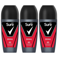 Antiperspirant Roll On Original 48H Sweat and Odour Protection Roll On with Citrusy, Spicy and Woody Scent Deodorant for Men, 50ml Pack of 3