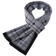 Winter Wool Scarf Men's Fashion Stripes Casual Men's Warm Knit Scarf