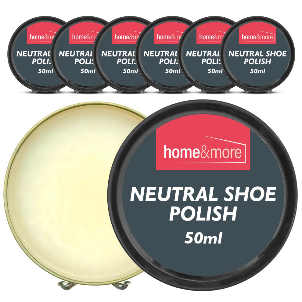 6pk Neutral Shoe Polish for Leather 150ml Shoe Cream Neutral With Beeswax & Carnauba Wax for Lasting Shine Boot Polish Shoe Cream Shoe Polish Neutral