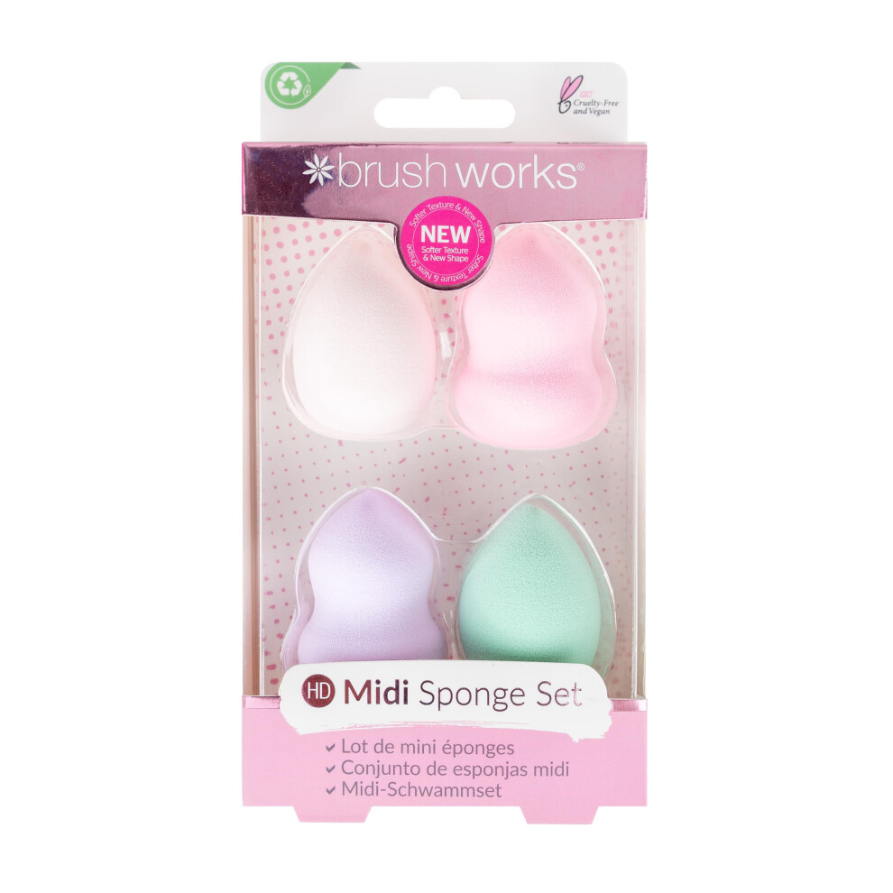 Brushworks Hd Midi Blender Sponge Set