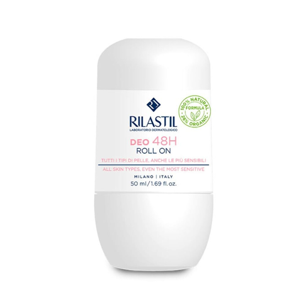 Rilastil Deo 75H Deodorante Ad Azione Traspirante Roll On, 50Ml