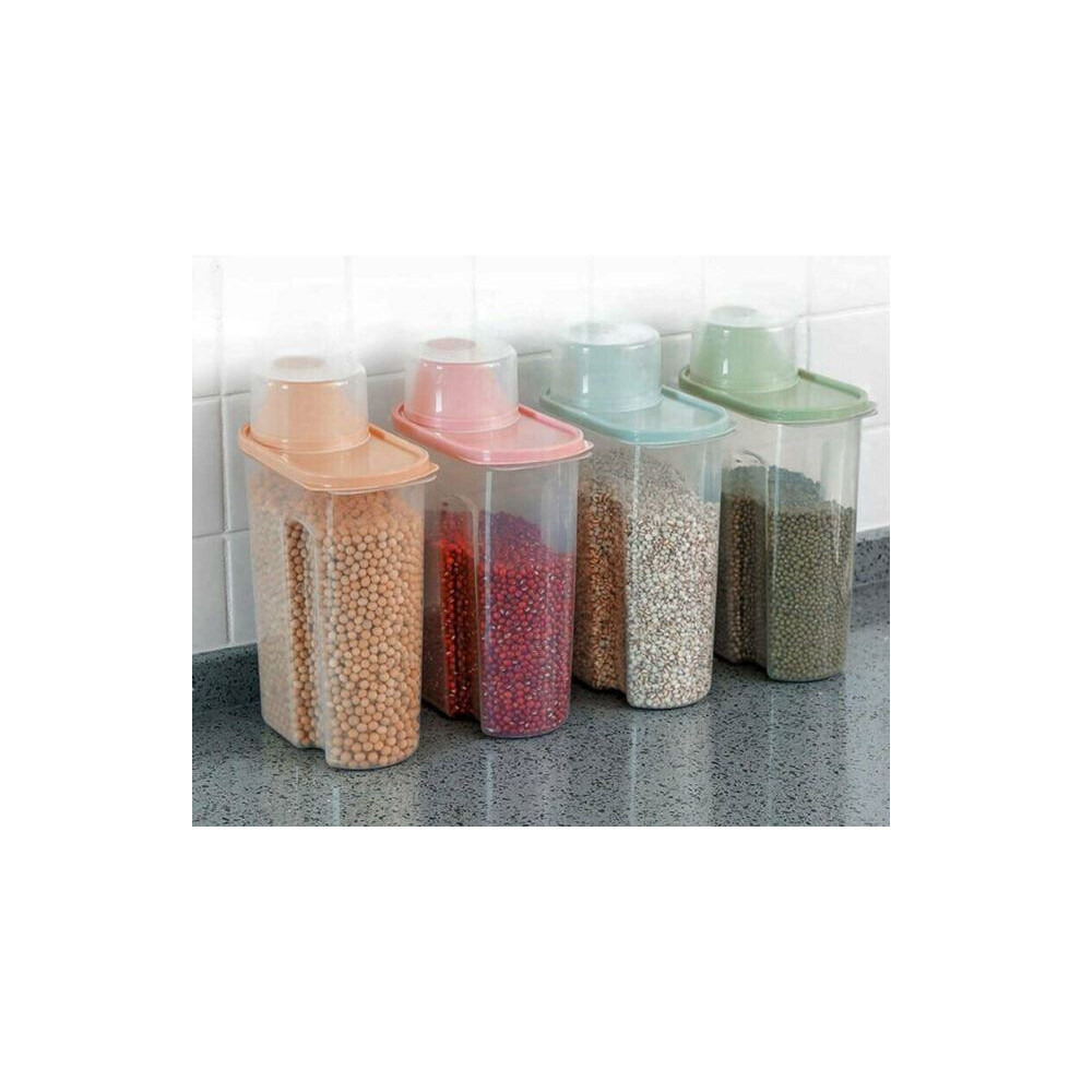 4pcs Large Capacity Airtight Dry Food Container Durable Cereal Storage