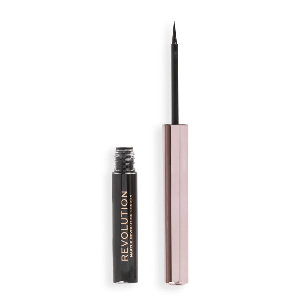 Makeup Revolution, Super Flick Liquid Eyeliner, Highly Pigmented, Black, 2.4ml - Image 5