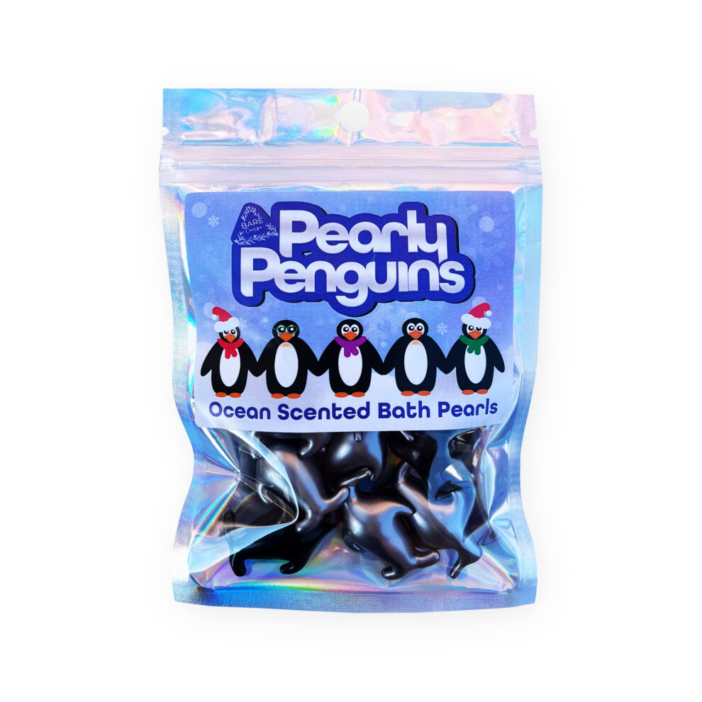 Bare Boutique Pearly Penguins. Ten Jasmine Scented Bath Pearls. Ideal Penguin Themed Gift, Christmas Themed Gift. Advent Calendar Filler, Secret Santa Gift.â¦