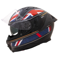 (Union Jack, L) ZORAX Hunter DVS Full Face Motorbike Helmet Motorcycle Inner Sun Visor