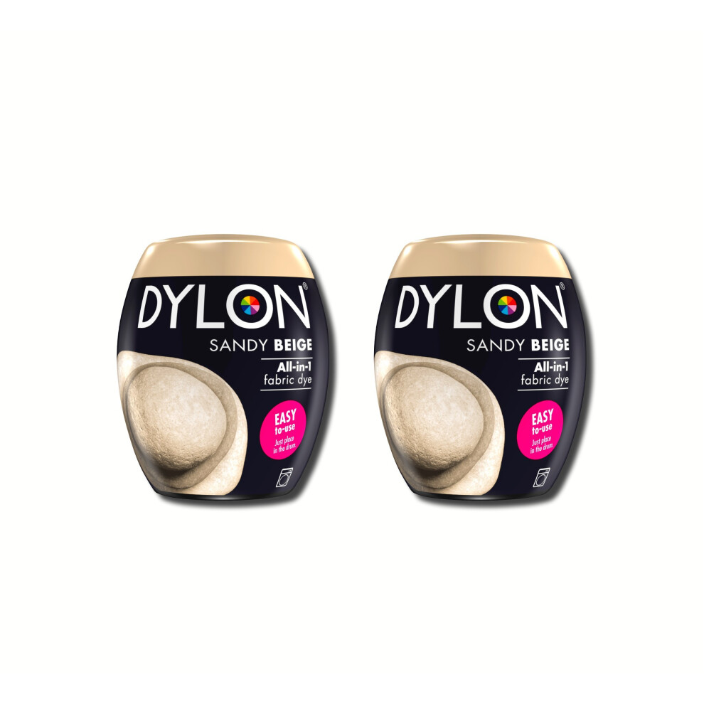 New Dylon 350g Sandy Beige Machine Dye Pod 2 Pack