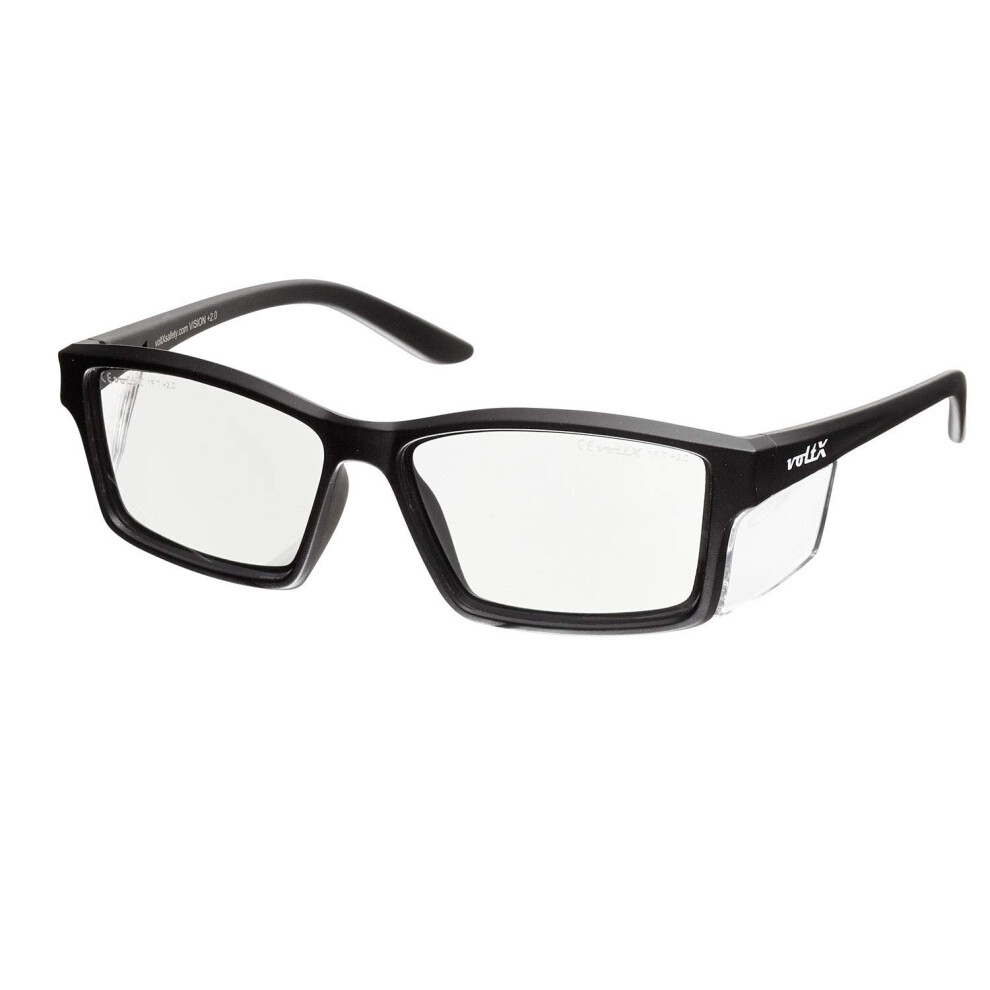 'VISION' Safety Readers, Full Lens Magnified Reading Safety Glasses CE EN166ft certified (+3.0 Dioptre, Clear lens) - Anti fog coated UV400 lens