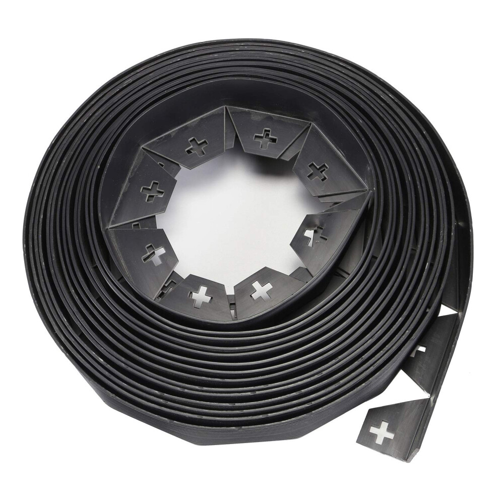 10 Meters Garden Outdoor Flexible Lawn Edging Border Wall Fence Pathway With 50 Strong Securing Pegs (1 X 10M) 5056329100001