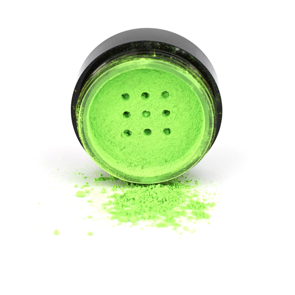 Neon Green Eye Dust Vegan And Paraben Free Formula That Glows Under UV Light