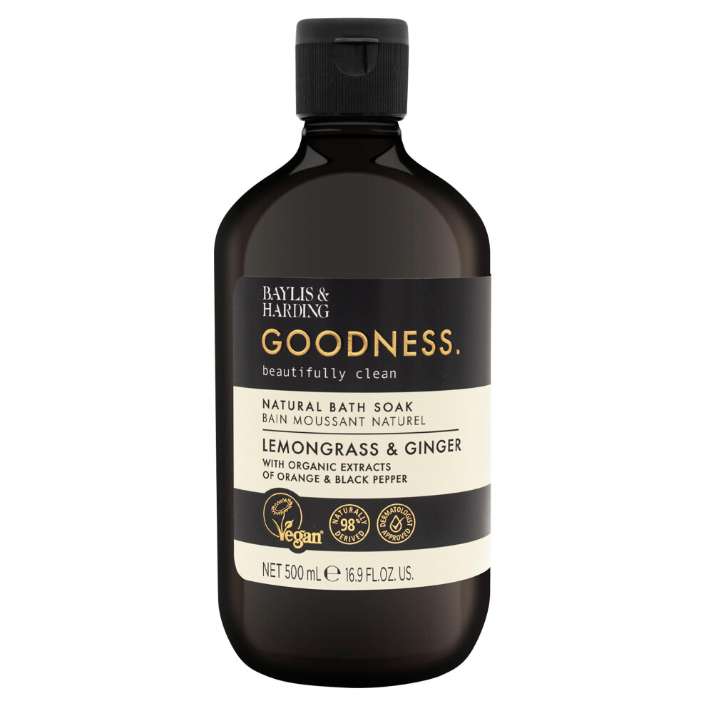 Goodness Lemongrass & Ginger Natural Bath Soak 500ml