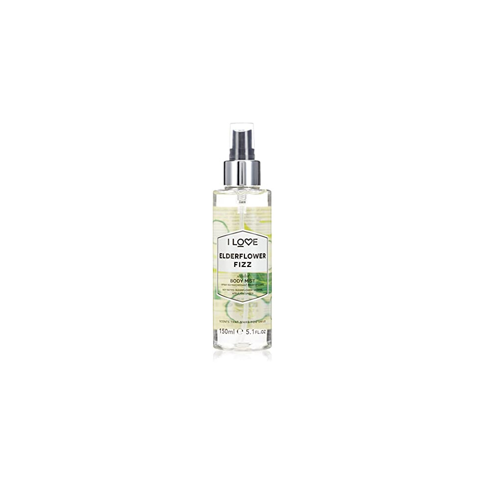 Elderflower Fizz Scented Body Mist, Formulated With Natural Fruit Extracts Which Offer a Burst of Fragrance, FastDrying Refreshment Throughout the Day