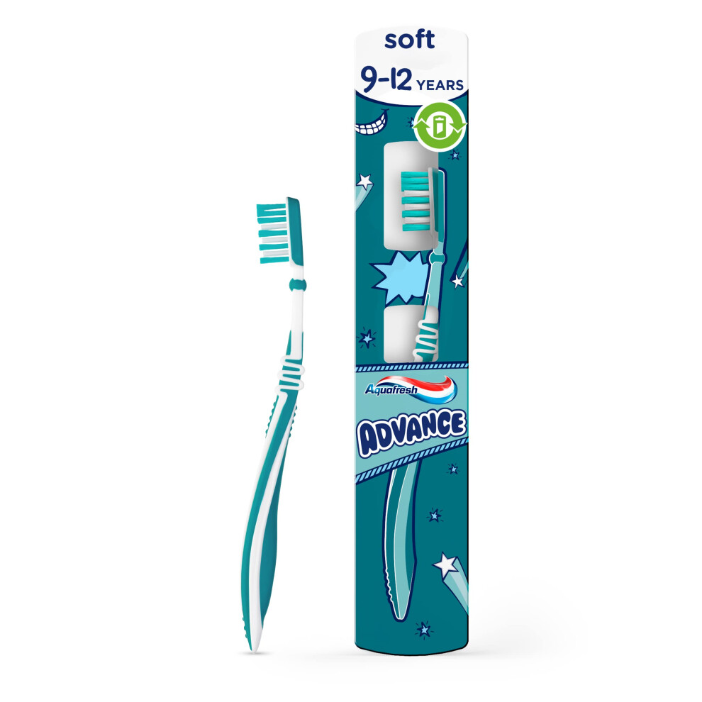 Advance Kids toothbrush. Developed by dental experts for children aged 9-12 years old. In plastic-free packaging. Soft interdental bristles-image-OPC-PFSR8CN-NEW