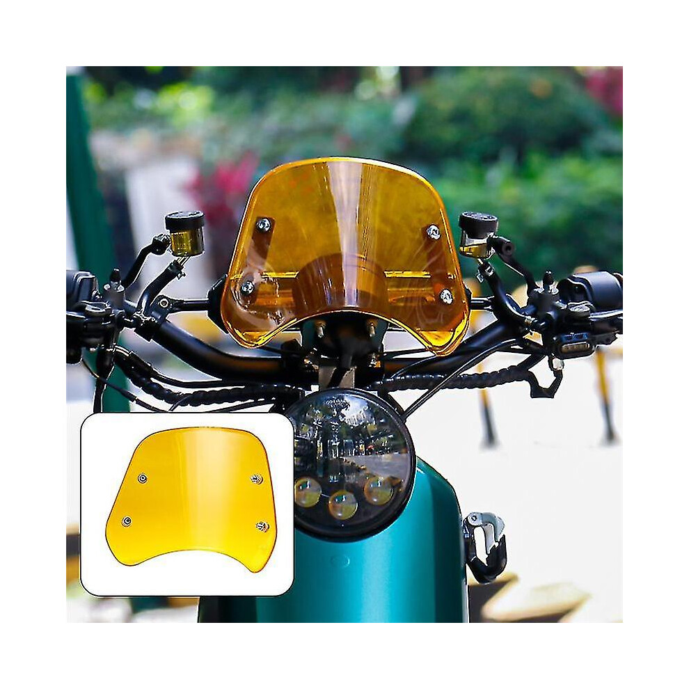 1Set Pare-Brise Moto 5-7 Inch Headlight Wind Deflector Pare-Brise Universel Pour-image