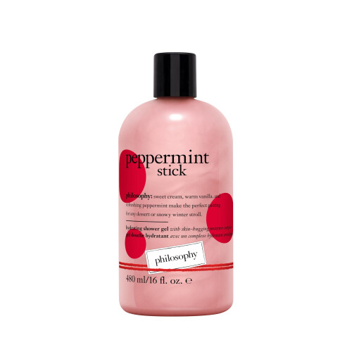 Philosophy peppermint stick hydrating shower gel | 480ml | bubble bath | body wash