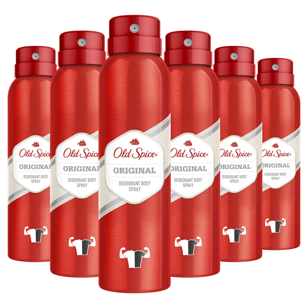 Original Deodorant Body Spray, 150 ml, Pack of 6