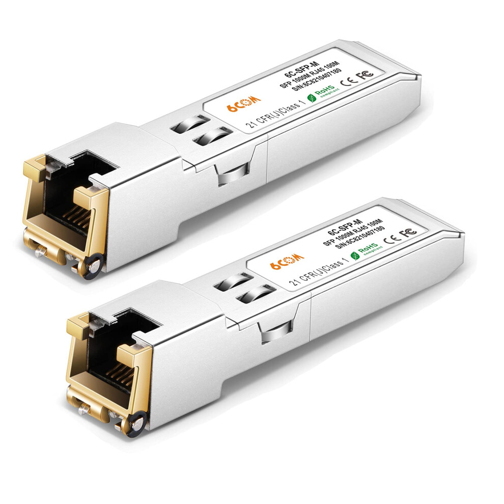 1.25G Sfp-T Transceiver, 1000Base-T Rj45 Copper Module Sfp, For Cisco Glc-T/Sfp-Ge-T, Ubiquiti, Netgear, D-Link, Supermicro, Tp-Link, Meraki, Up To 755361173633