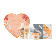 Spa Gift Set, Lost In The Moment Vegan Beauty Gift Box With Face Mask, Hand Cream, Foot Cream, Salt Scrub, Body Butter and Bubble Bath For Women, Her,