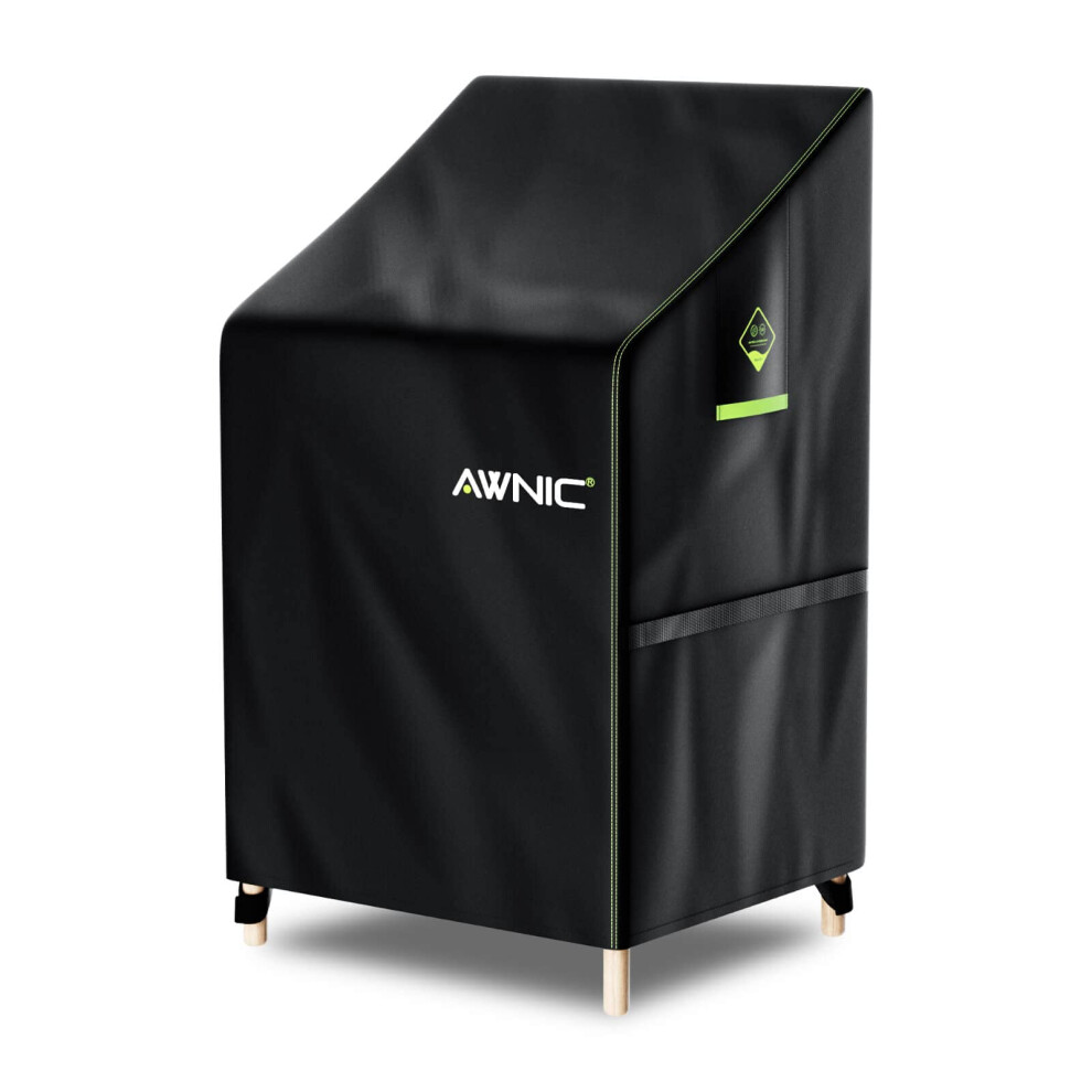Awnic Stacking Chair Cover Garden Chair Covers Outdoor Chair Cover Waterproof Tear Resistant Oxford 120X65x75/85Cm Black/Green